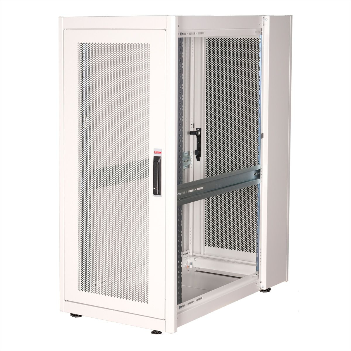 ROLINE Basic - Schrank Netzwerkschrank - perforierte T�r, 600x1000 BxT - RAL 7035, Hellgrau - 26U - 48.3 cm (19)