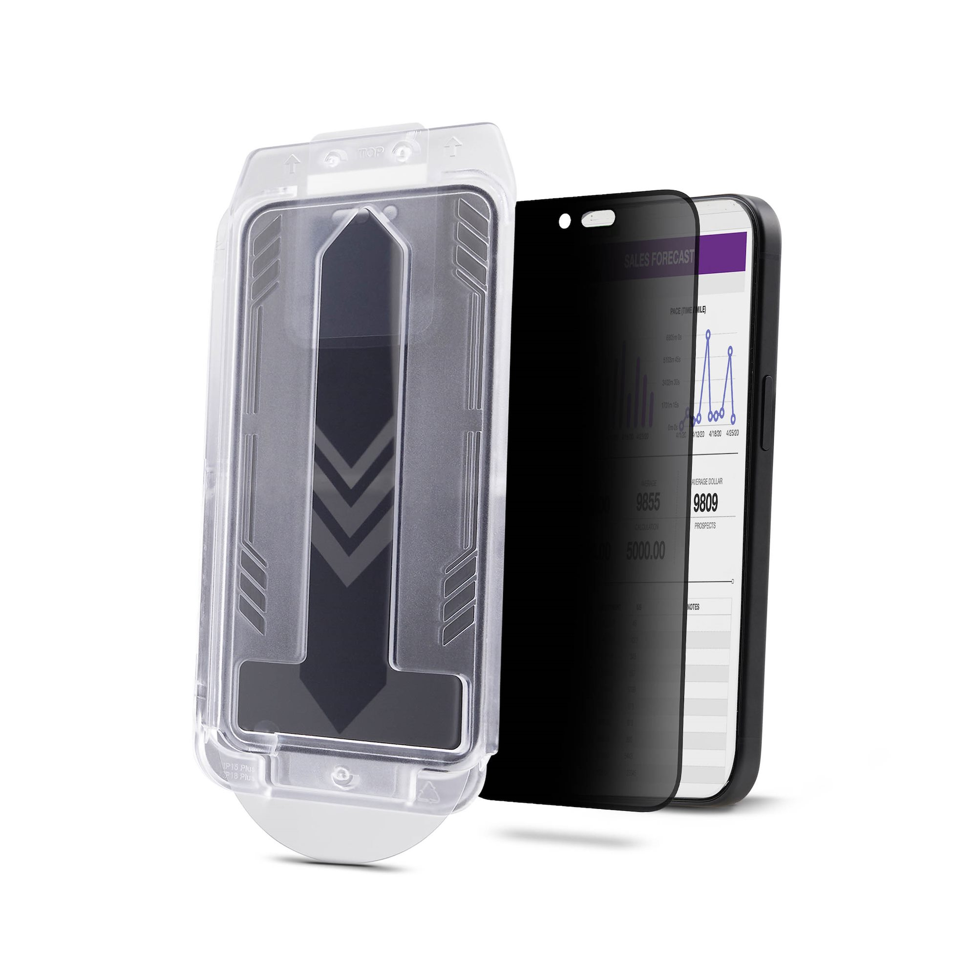 StarTech.com Filtro de Privacidad de 4 V�as y 360 para iPhone 16 - Antiesp�a para iPhone - Filtro Horizontal y Vertical - Compatible con Touchscreen - Protector de Pantalla de Vidrio Templado - TAA