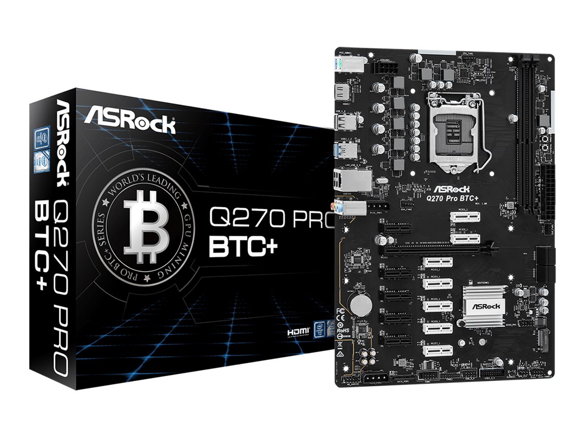 Asrock Q270 Pro BTC+ Intel� Q270 LGA 1151 (Emplacement H4) ATX