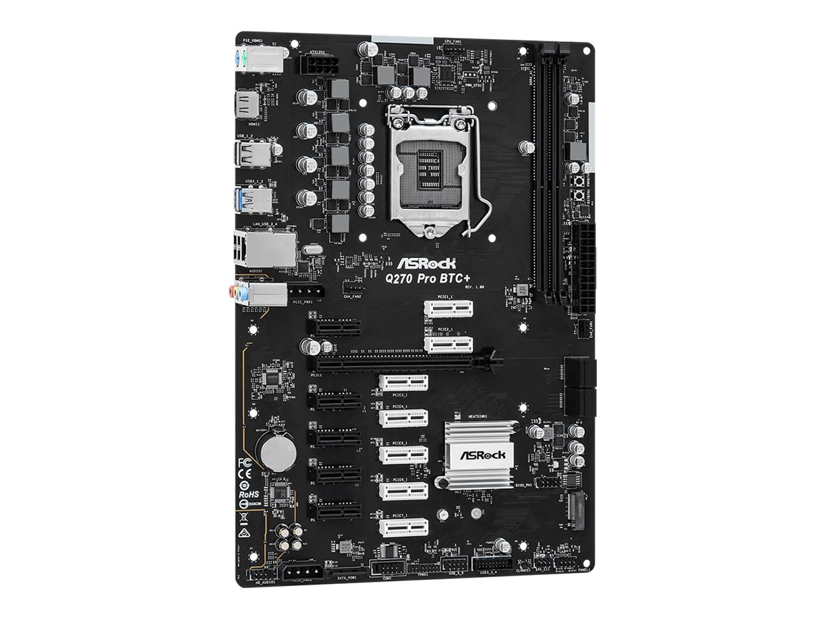 Asrock Q270 Pro BTC+ Intel� Q270 LGA 1151 (Emplacement H4) ATX