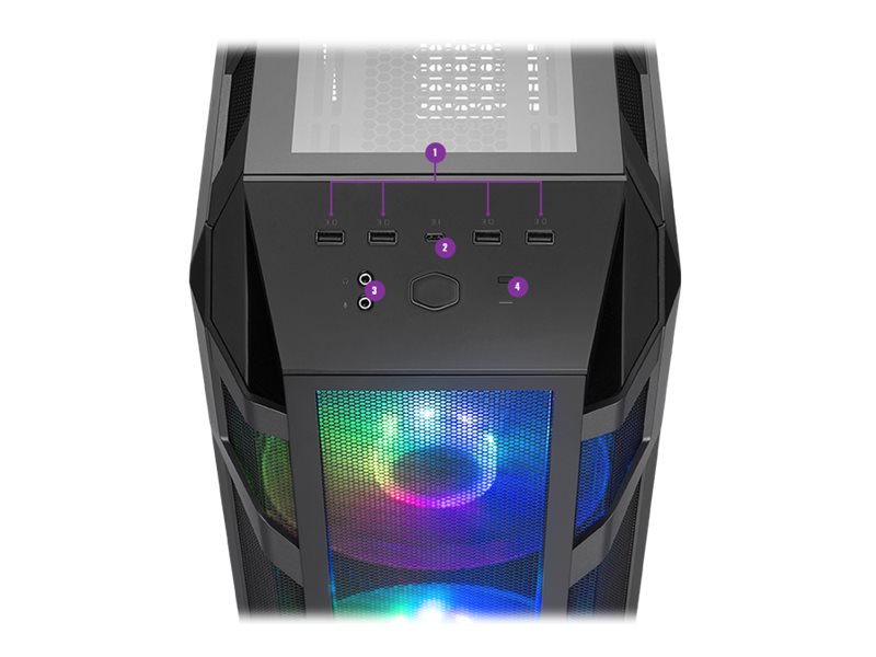 Cooler Master MasterCase H500M Midi Tower Gris