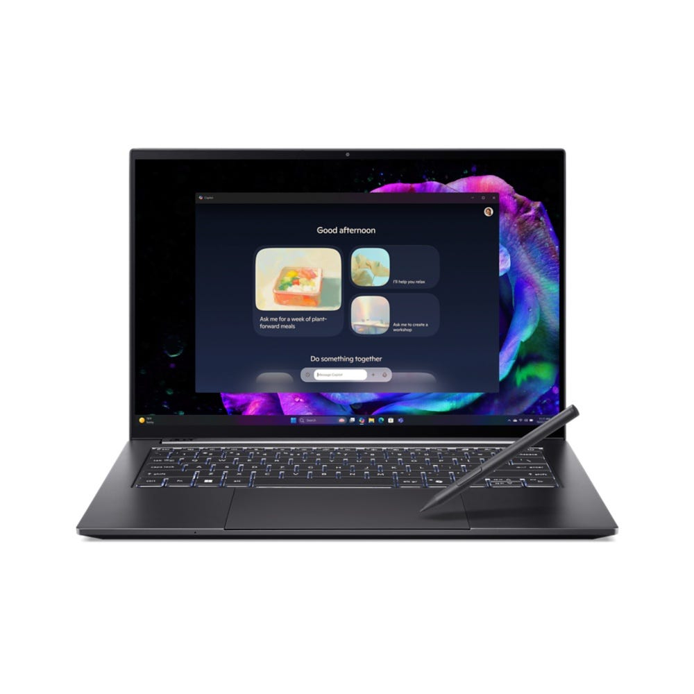 Acer Swift X 14 AI SFX14-61G - 180�-Scharnierdesign - AMD Ryzen AI 9 365 / 2 GHz - Win 11 Home - GeForce RTX 5070 - 32 GB RAM - 1.024 TB SSD NVMe, QLC x 2 - 36.8 cm (14.5)
