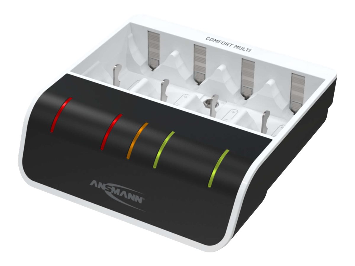 Ansmann Comfort Multi - 1,5 Std. USB-Batterieladegert - (fr AA, AAA, C, D, 9V)
