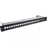 InLine Patchfeld 24-fach Keystone Snap-In Leerblech Patchpanel 48.26cm 19 1HE