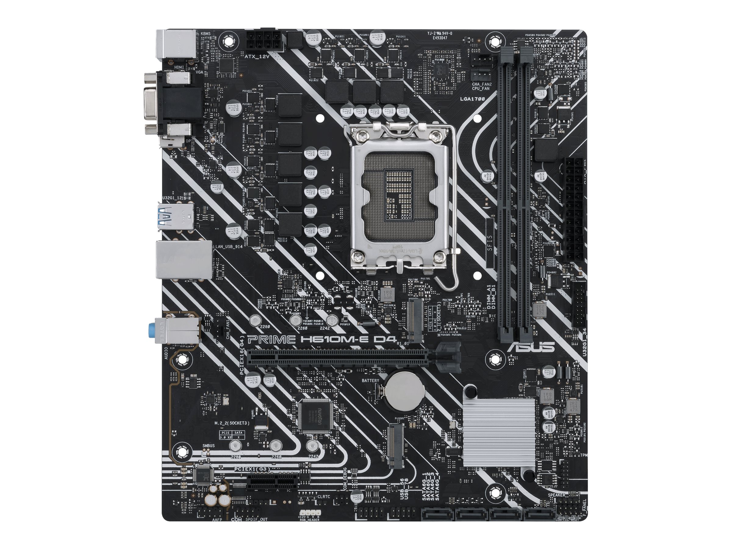 ASUS PRIME H610M-E D4 - Motherboard - micro ATX - LGA1700-Sockel - H610 Chipsatz - USB 3.2 Gen 1 - Gigabit LAN - Onboard-Grafik (CPU erforderlich)