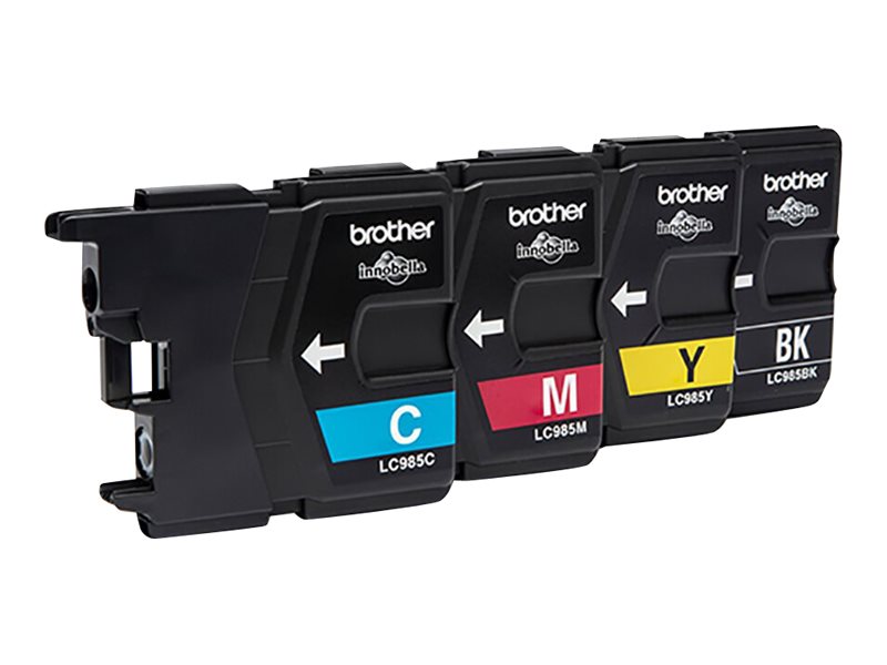 Brother LC985VALBP cartouche dencre 4 pice(s) Original Noir, Cyan, Magenta, Jaune