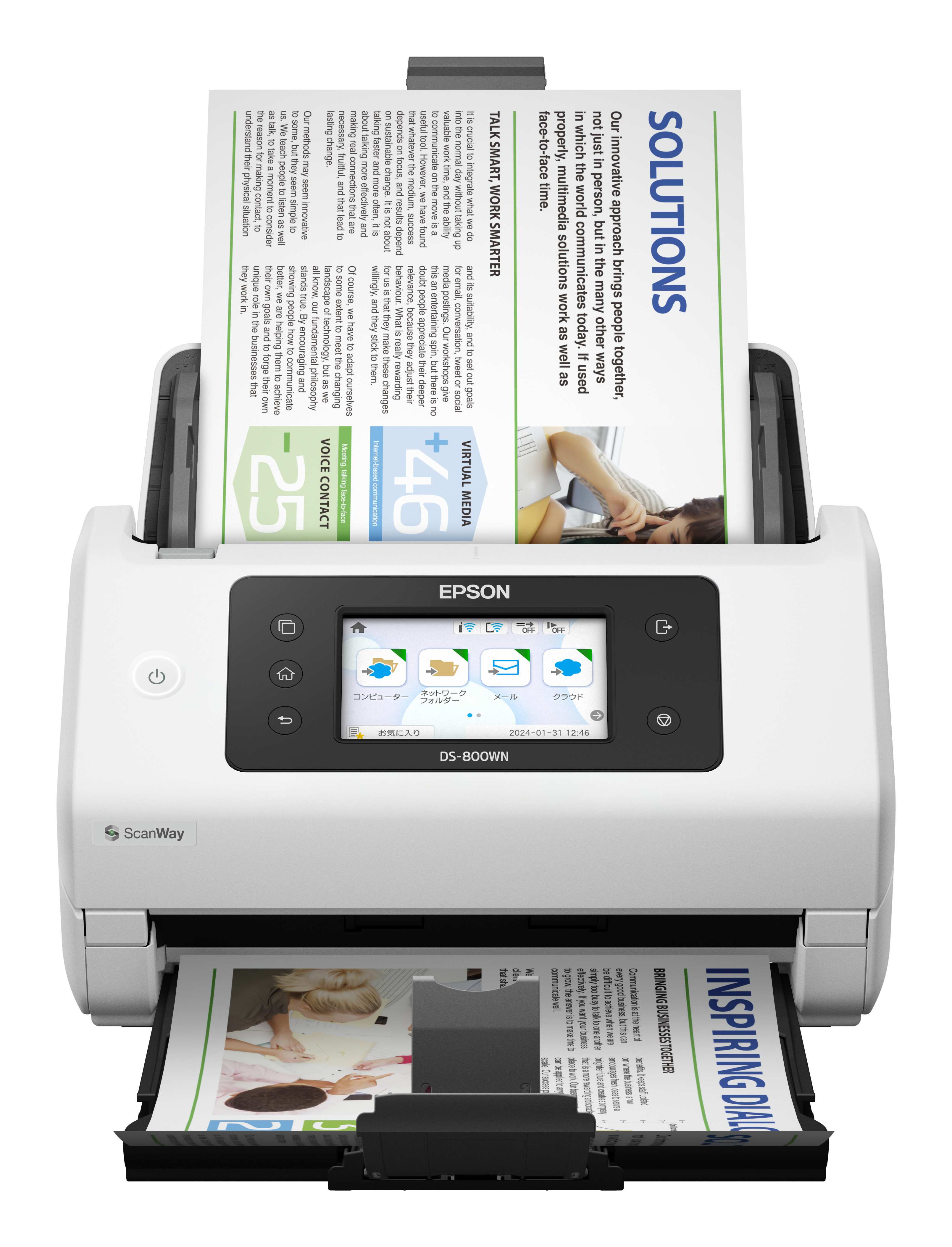 Epson WorkForce DS-800WN Sheet-fed scanner 600 x 600 DPI A4 White