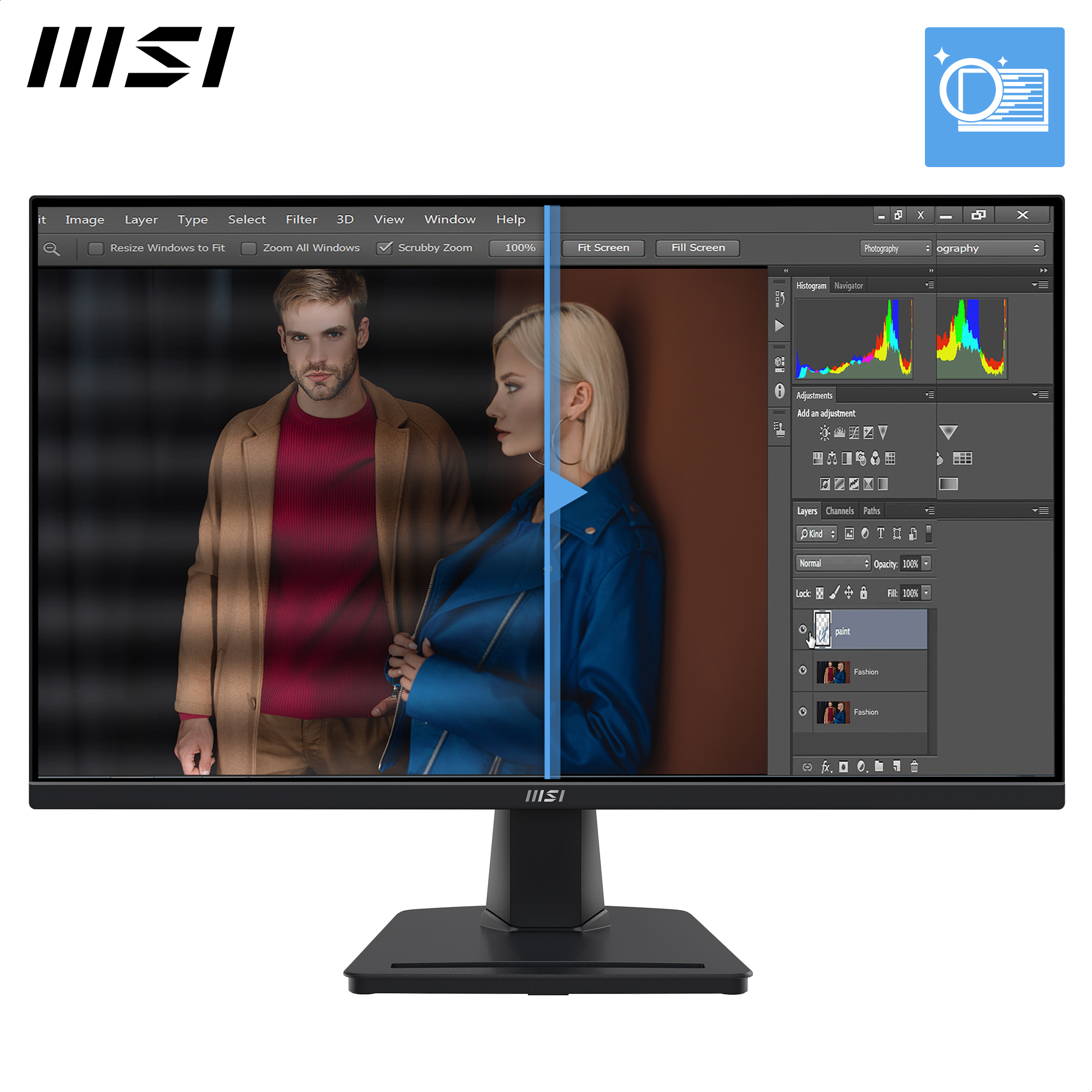 MSI PRO MP245G - LCD-Monitor - 61 cm (24) (23.8 sichtbar)