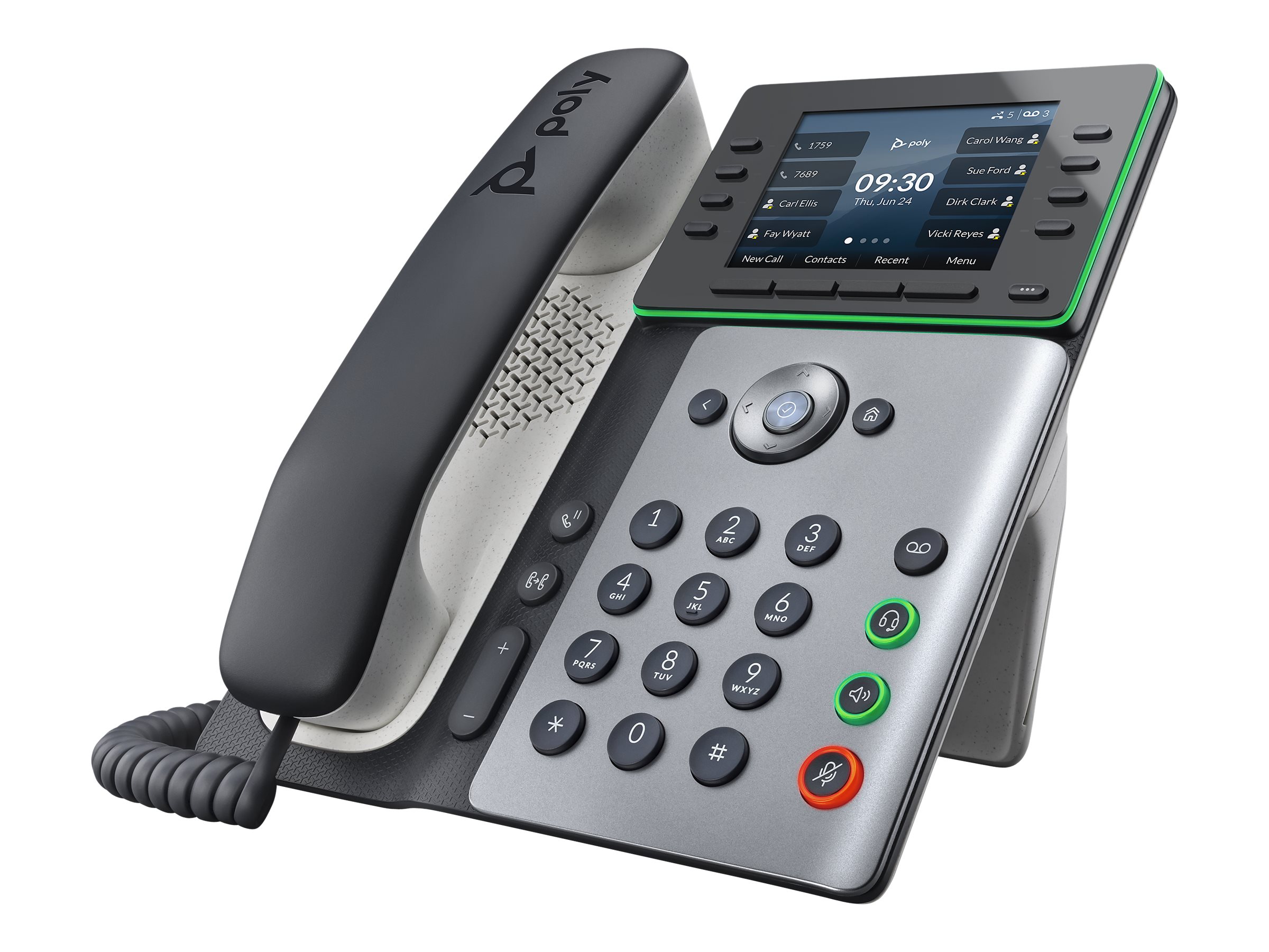 Poly Edge E350 - VoIP-Telefon mit Rufnummernanzeige/Anklopffunktion