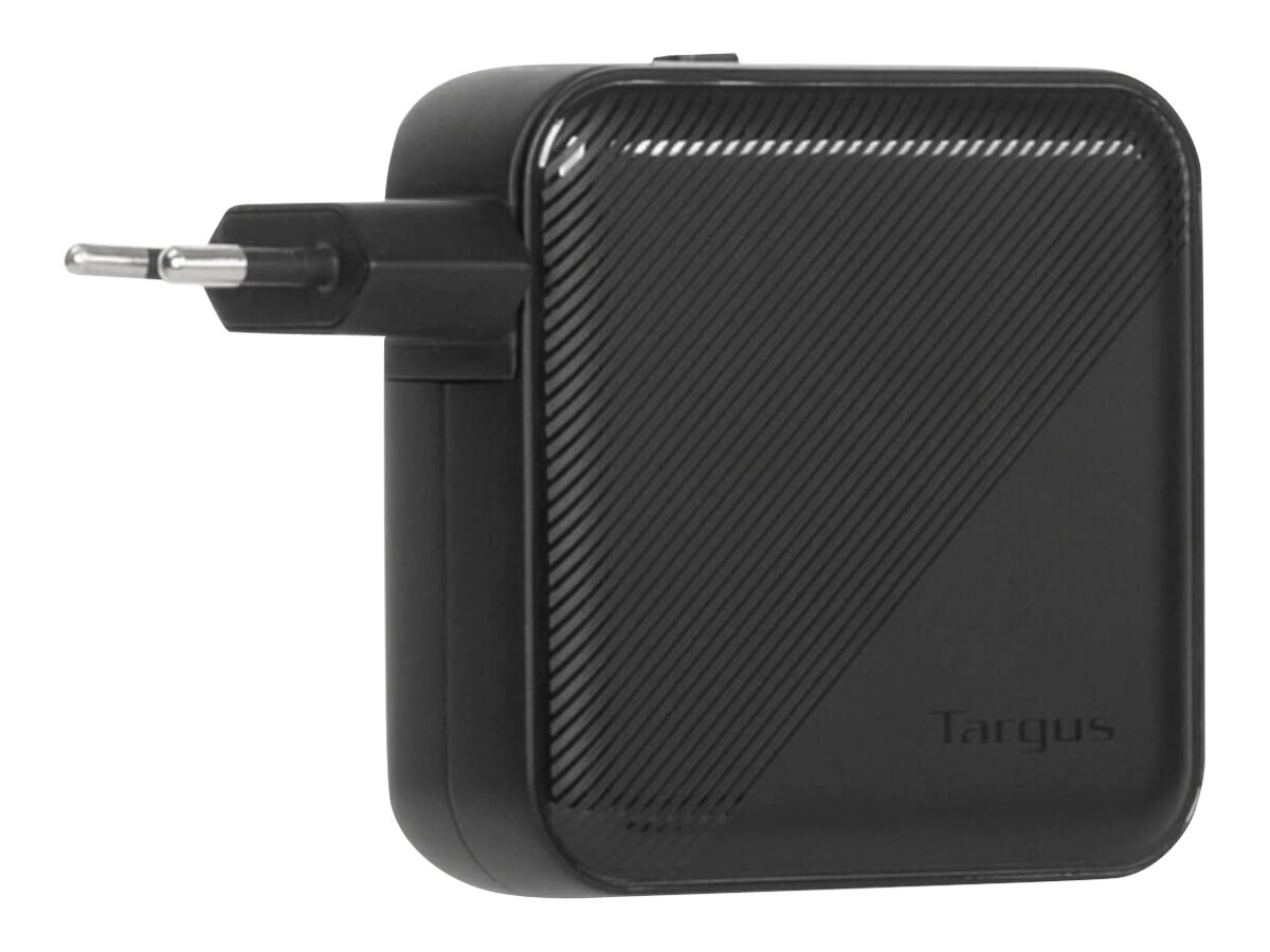 Targus Netzteil - GaN - 100 Watt - PD - 4 Ausgabeanschlussstellen (2 x USB-C, 2 x 9-polige USB Typ A)