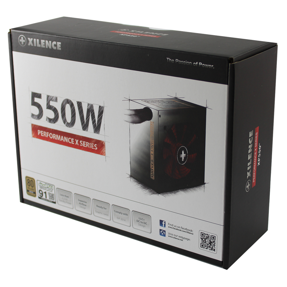 Xilence XP550R9 unidad de fuente de alimentaci�n 550 W 20+4 pin ATX ATX Negro, Rojo