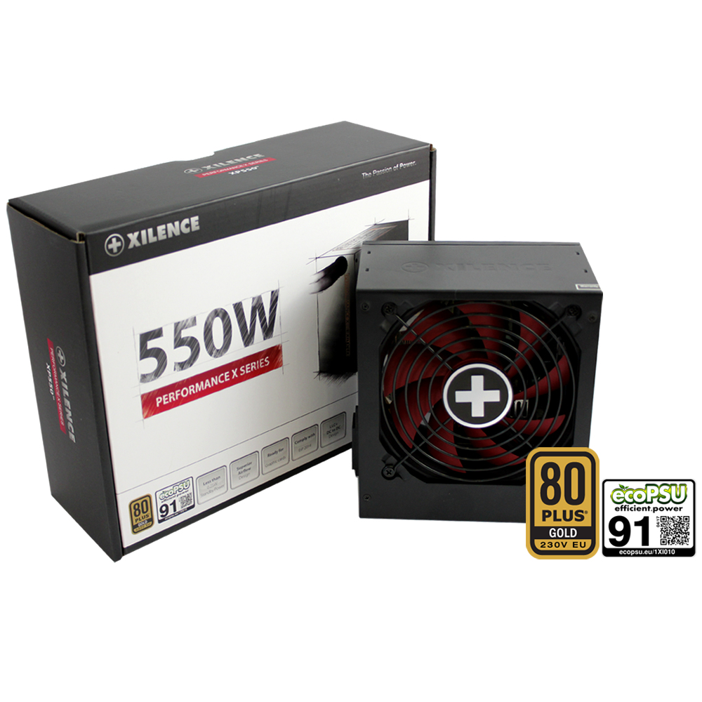 Xilence XP550R9 unidad de fuente de alimentaci�n 550 W 20+4 pin ATX ATX Negro, Rojo