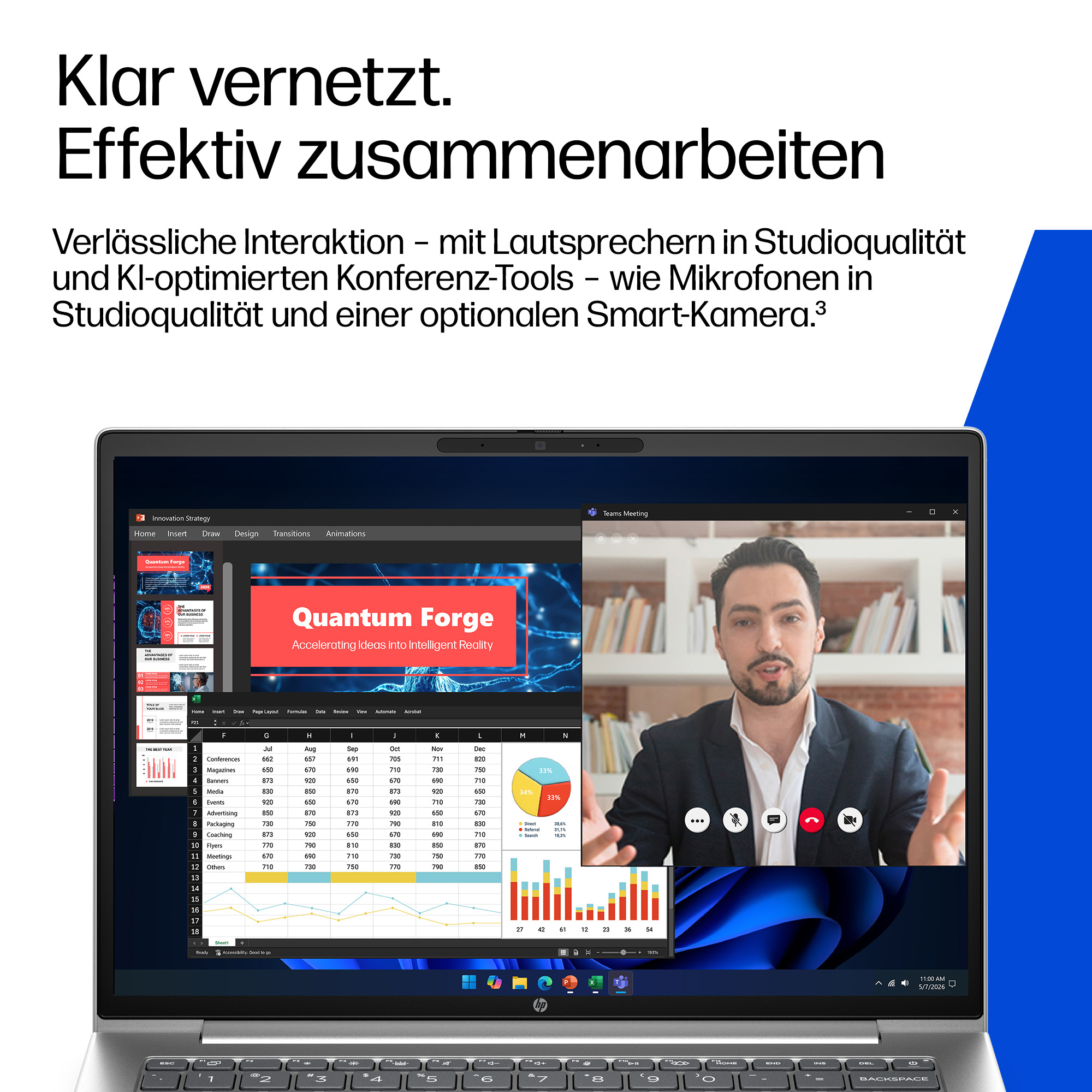 HP ProBook 4 G2i Notebook - 177-Grad Scharnierdesign - Intel Core 7 350 / 1.5 GHz - Win 11 Pro - Intel Graphics - 32 GB RAM - 512 GB SSD NVMe - 35.6 cm (14)