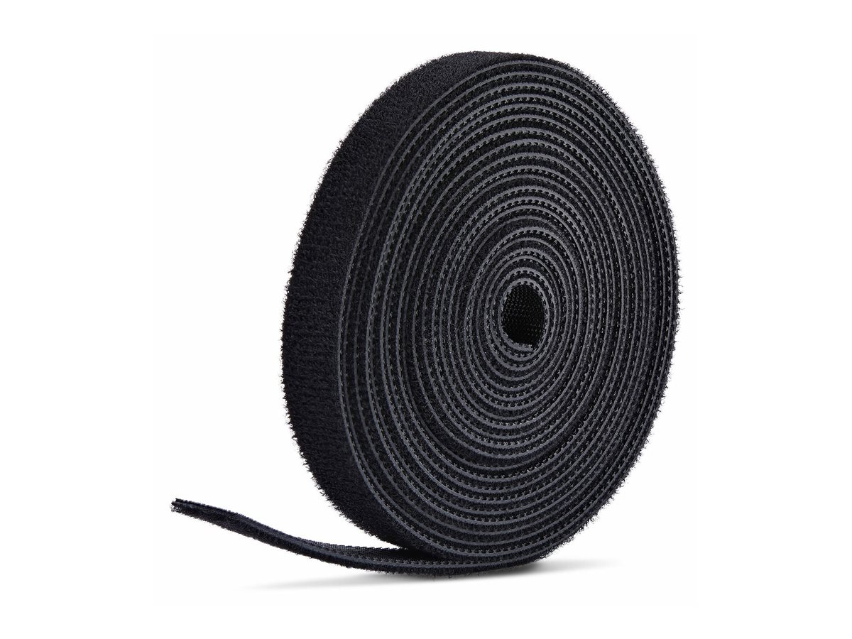 StarTech.com Bobina de Bridas Sujetacables de Gancho y Bucle de 22,8m y 1,27cm de Ancho para Gesti�n de Cables - Bridas Reutilizables de Gancho y Bucle para Cortar a la Medida - Bobina a Granel