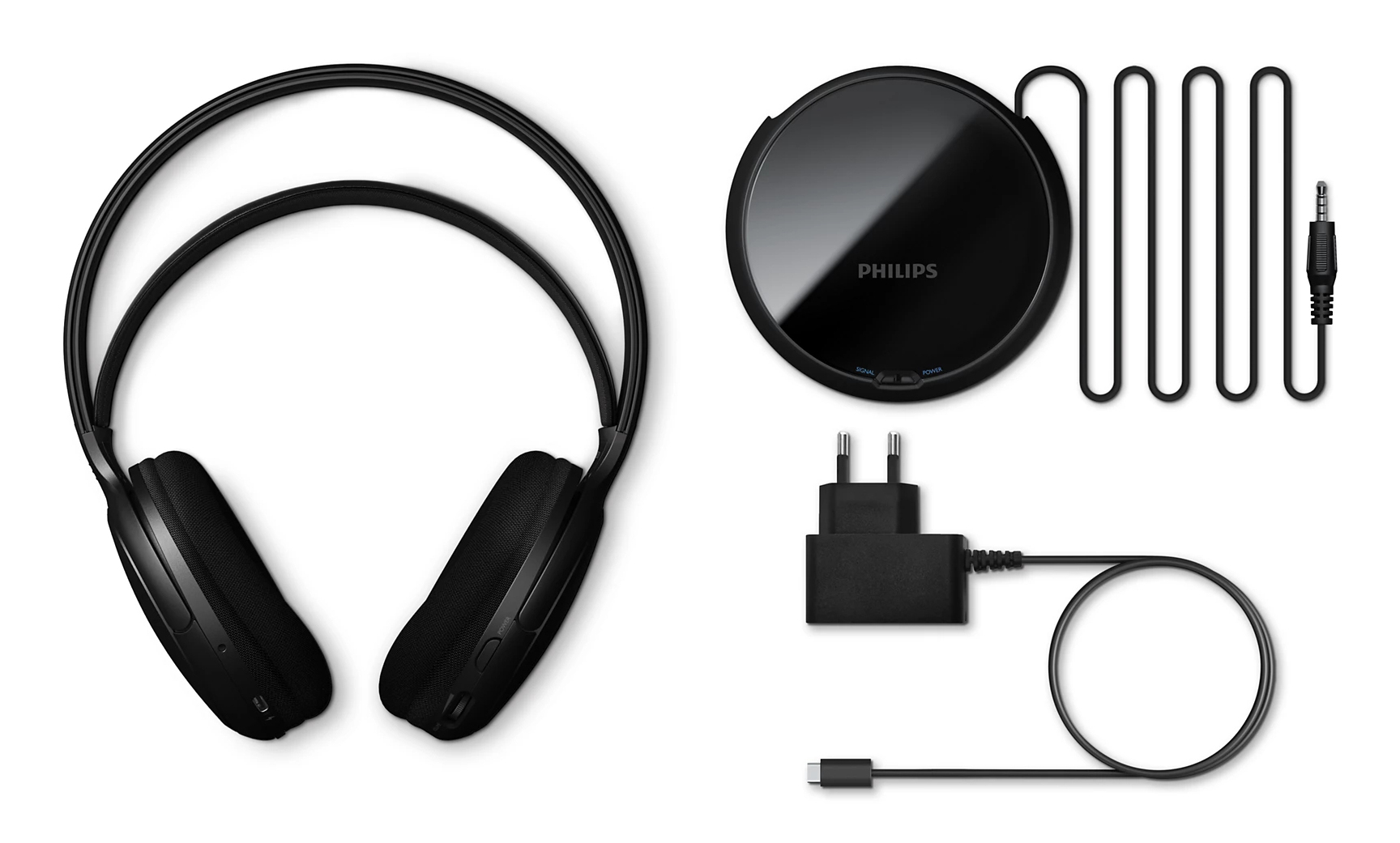 Philips SHC5200M2/12 headphones/headset Wireless Head-band TV USB Type-C Black