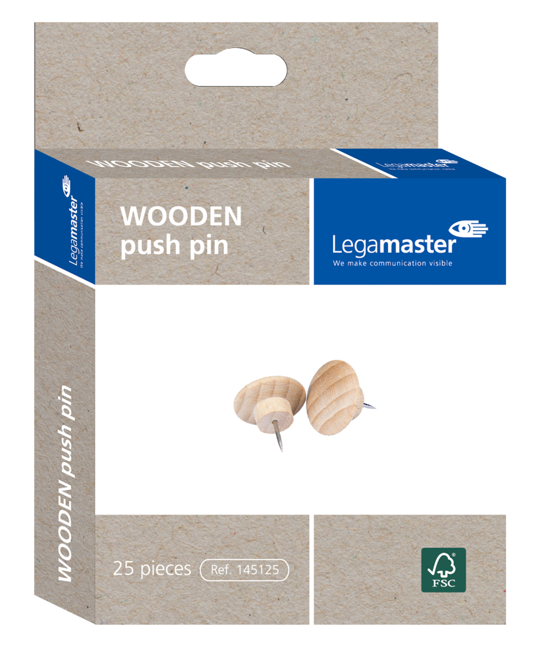 Legamaster WOODEN push-pin 25pcs