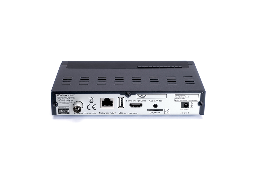 Xoro HRT 8770 Twin Cable, Ethernet (RJ-45), Satellite 4K Ultra HD Black