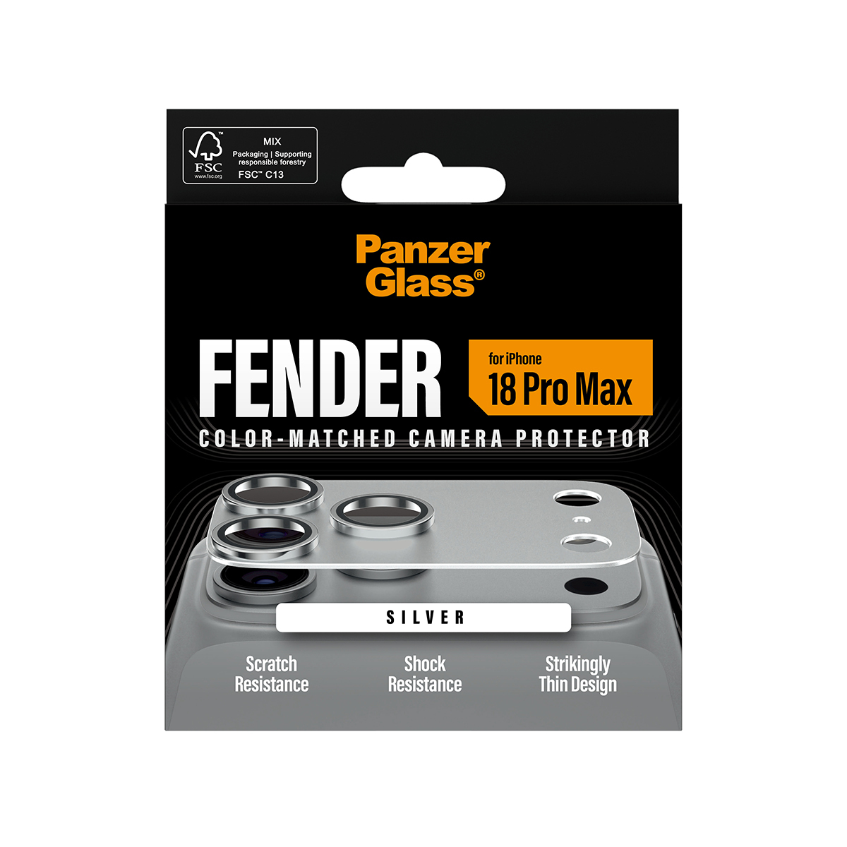 PanzerGlass Fender Protezione Fotocamere Silver iPhone 18 Pro Max