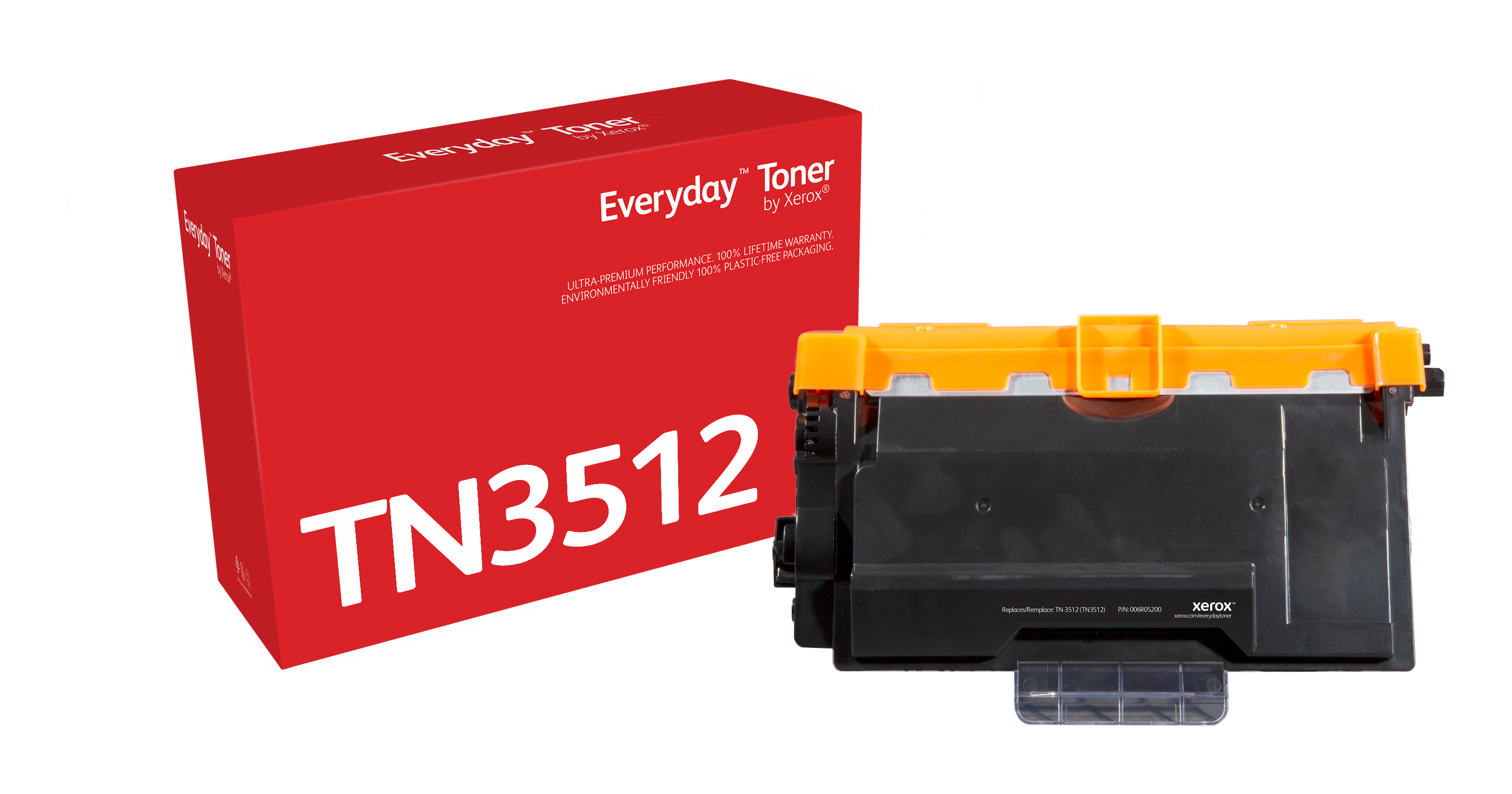 El t�ner Everyday Negro de Xerox es compatible con Brother TN3512, Capacidad extra alta