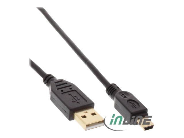 InLine USB-Kabel - Mini-USB, Typ B (M) bis USB (M)