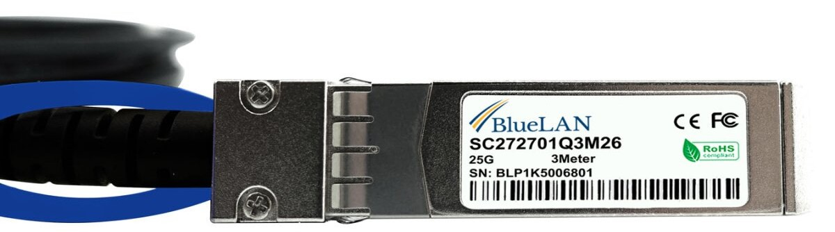 BlueOptics Ubiquiti Networks UACC-DAC-SFP28-0.5M kompatibles BlueLAN DAC SFP28 SC272701Q0