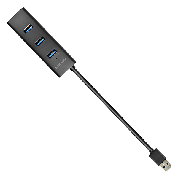 Axagon HUE-S2B interface hub USB 3.2 Gen 1 (3.1 Gen 1) Type-A 5000 Mbit/s Black