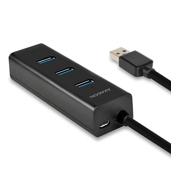 Axagon HUE-S2B interface hub USB 3.2 Gen 1 (3.1 Gen 1) Type-A 5000 Mbit/s Black