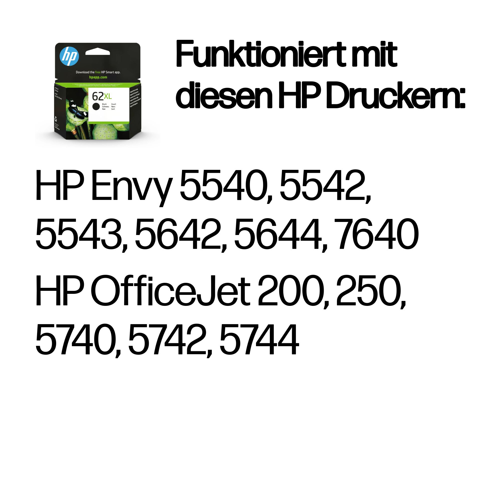 HP 62XL cartouche dencre noire grande capacit� authentique