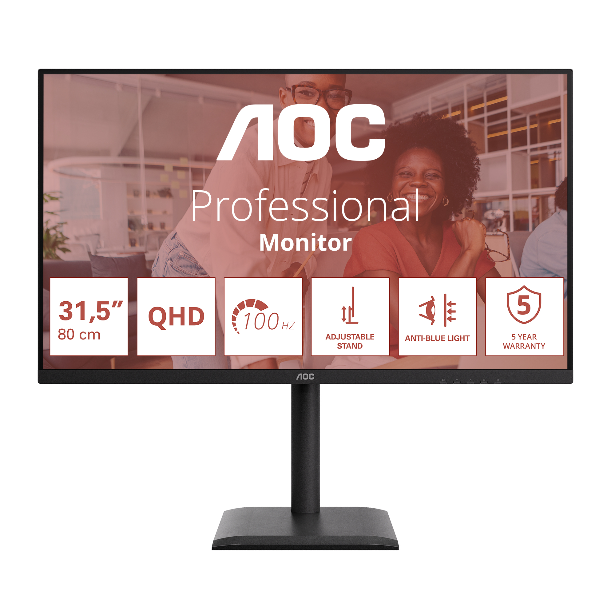 AOC E4 Q32E4U computer monitor 80 cm (31.5) 2560 x 1440 pixels Quad HD LED Black
