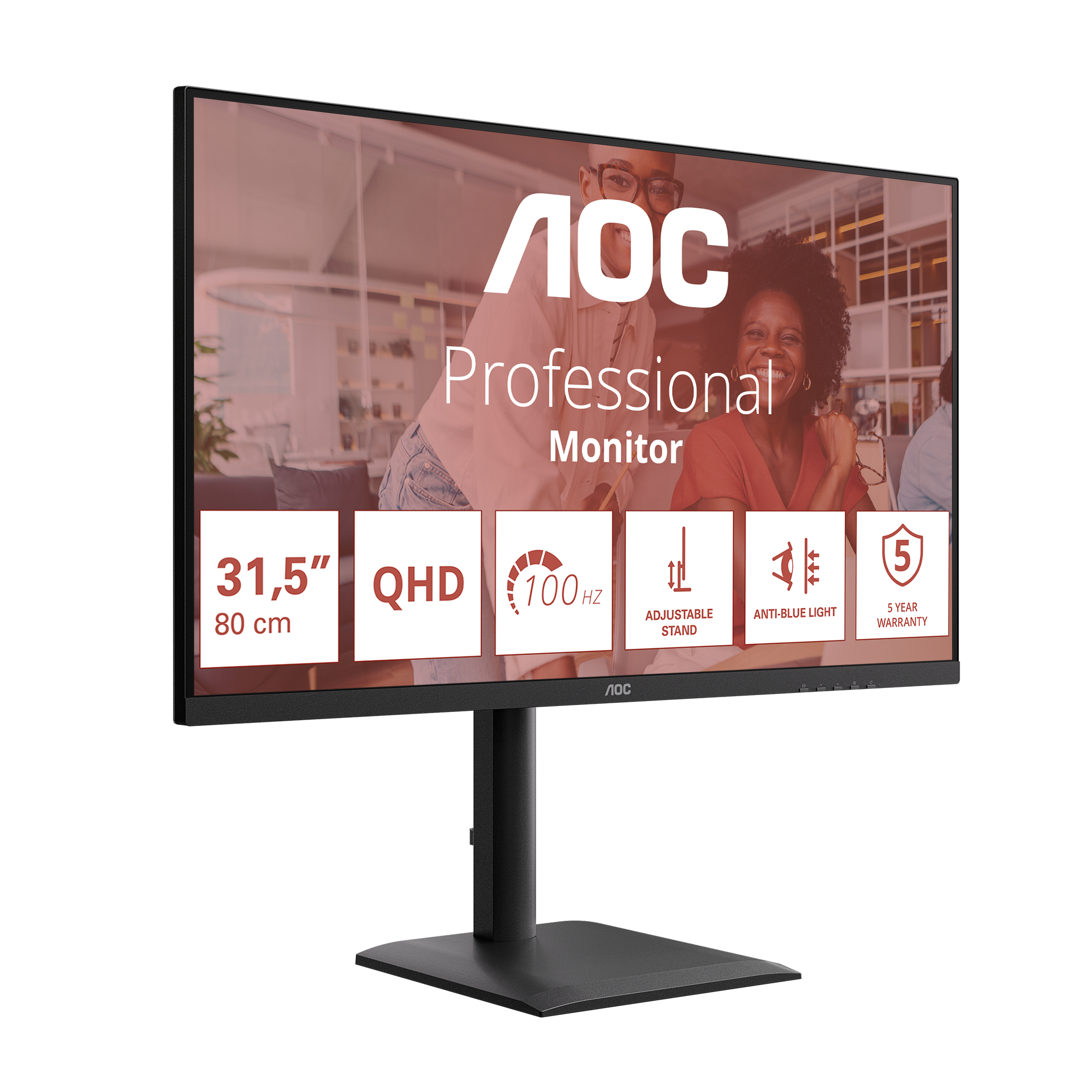 AOC E4 Q32E4U computer monitor 80 cm (31.5) 2560 x 1440 pixels Quad HD LED Black
