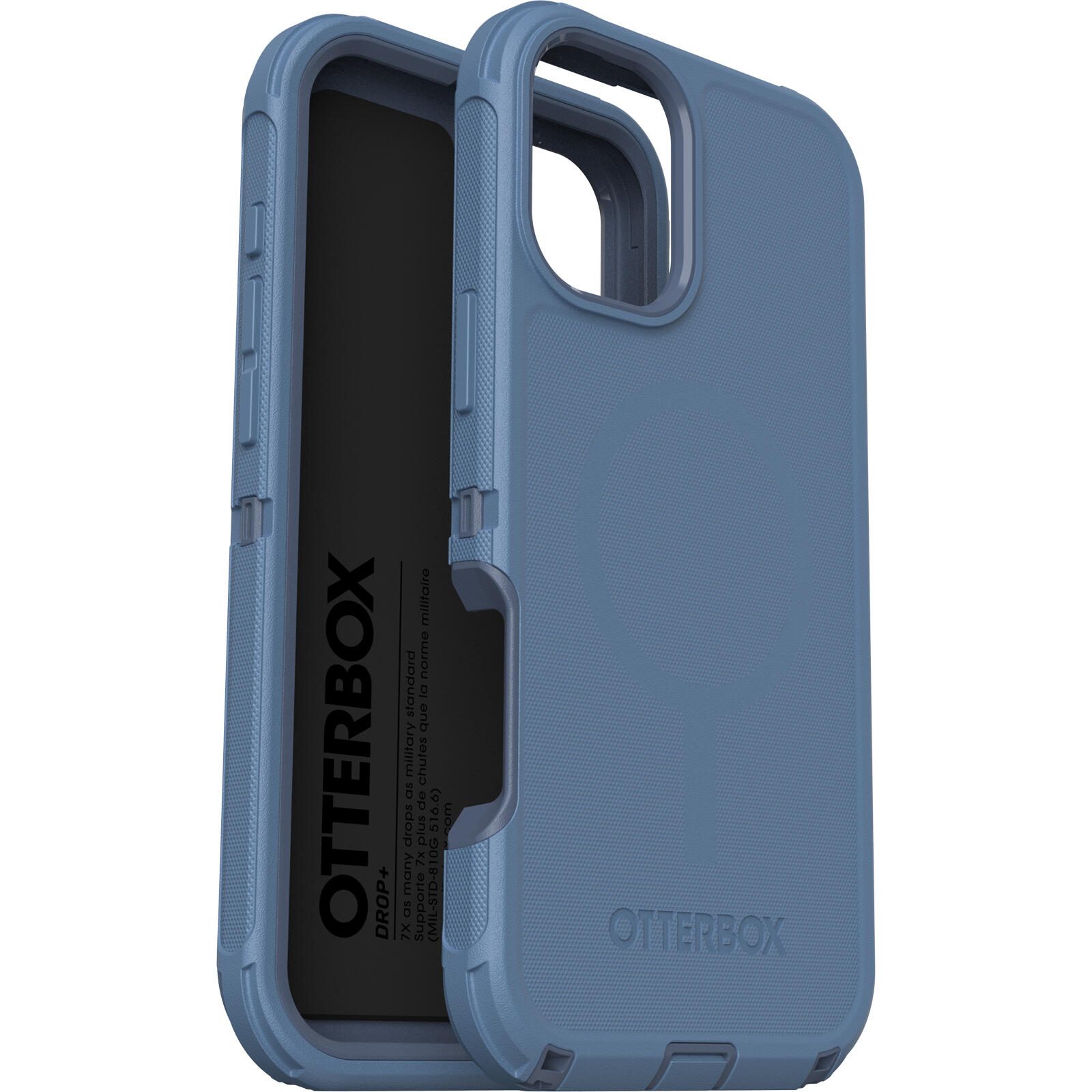 OtterBox Defender Series - Hintere Abdeckung fr Mobiltelefon - kompatibel mit MagSafe - Silikon - Baby Blue Jeans (blau)