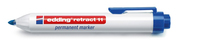 EDDING retract 11 - Blau - Rundspitze - Kunststoff - 1,5 mm - 3 mm - Karton - Glas - Leder - Metall - Papier - Kunststoff - Holz