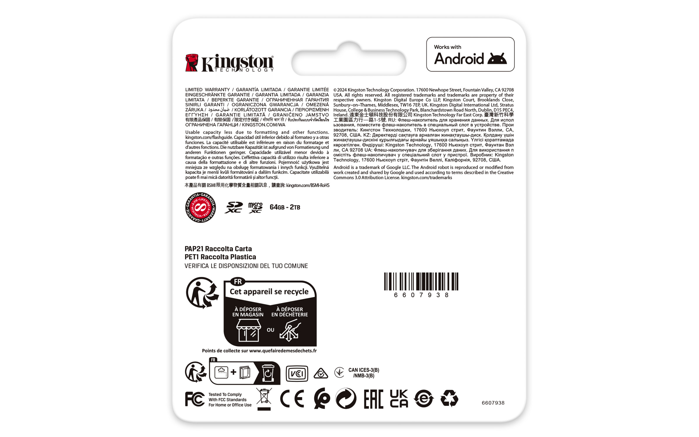 Kingston Technology 256 GB microSDXC Canvas Go Plus Gen4 200R A2 U3 Confezione singola senza ADP