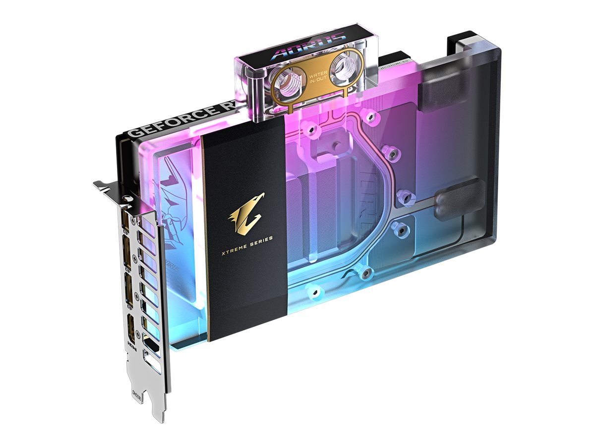 GIGABYTE AORUS GeForce RTX 5080 XTREME WATERFORCE WB 16G Graphics Card - 16GB GDDR7, 256bit, PCI-E 5.0, 2805MHz Core Clock, 3 x DP 2.1a, 1 x HDMI 2.1b, NVIDIA DLSS 4, GV-N5080AORUSX WB-16GD
