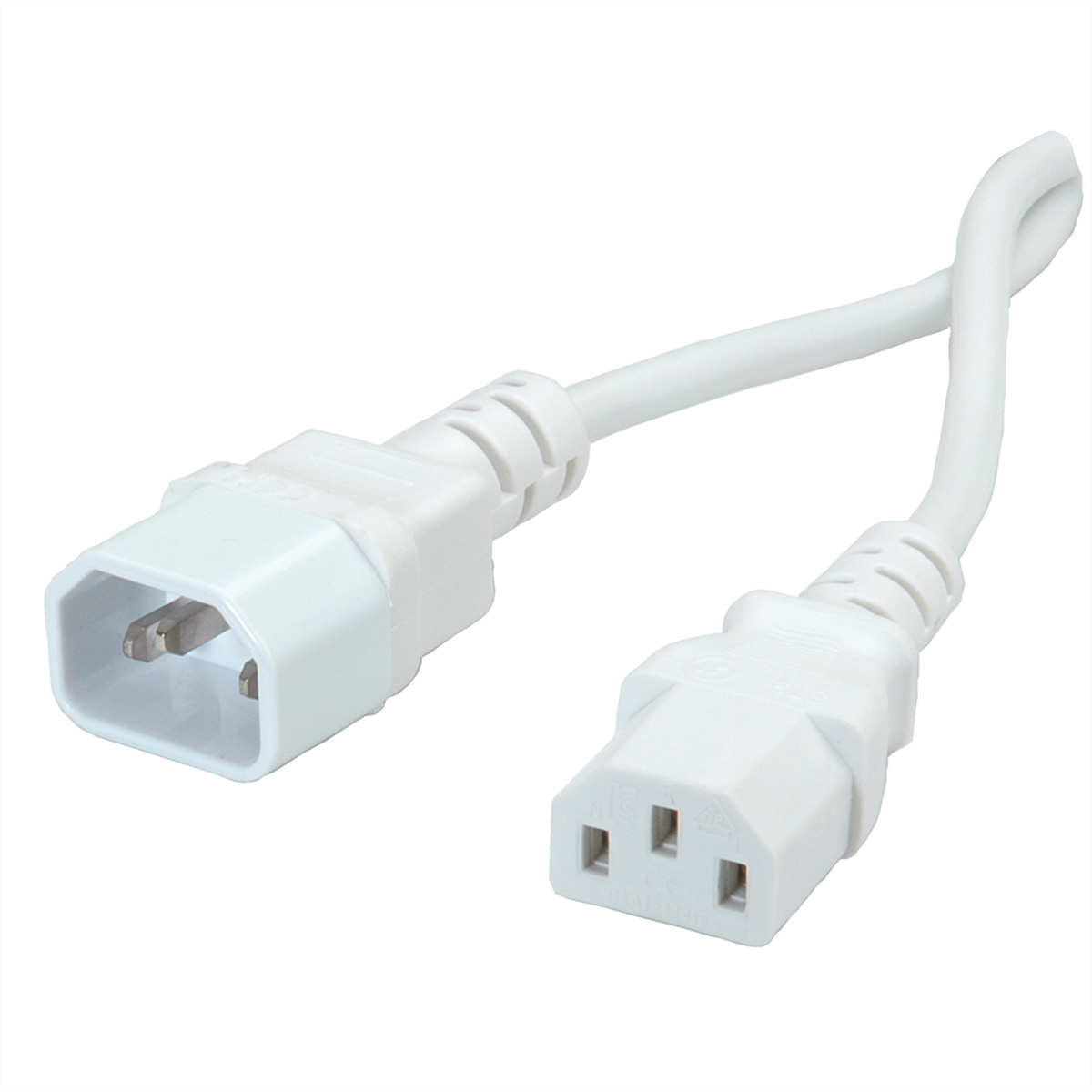 ROLINE GREEN Kaltg.-Verb.kabel C14/C13 LSOH 0.8m wei - Kabel - 0,8 m