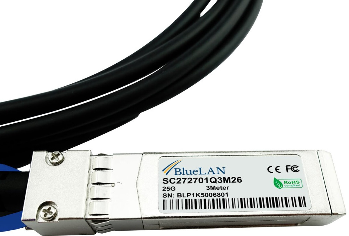 BlueOptics SFP28-DAC-3M-SO cable infiniBanc Negro