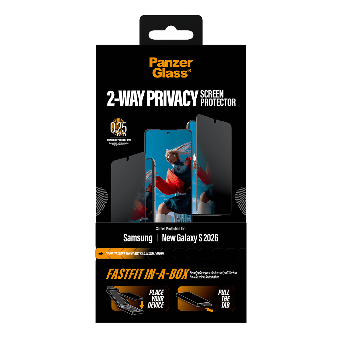 PanzerGlass 2-Way Privacy SCREEN PROTECTOR Samsung Galaxy S 2026 PRO Ultra-Wide Fit W. FASTFIT