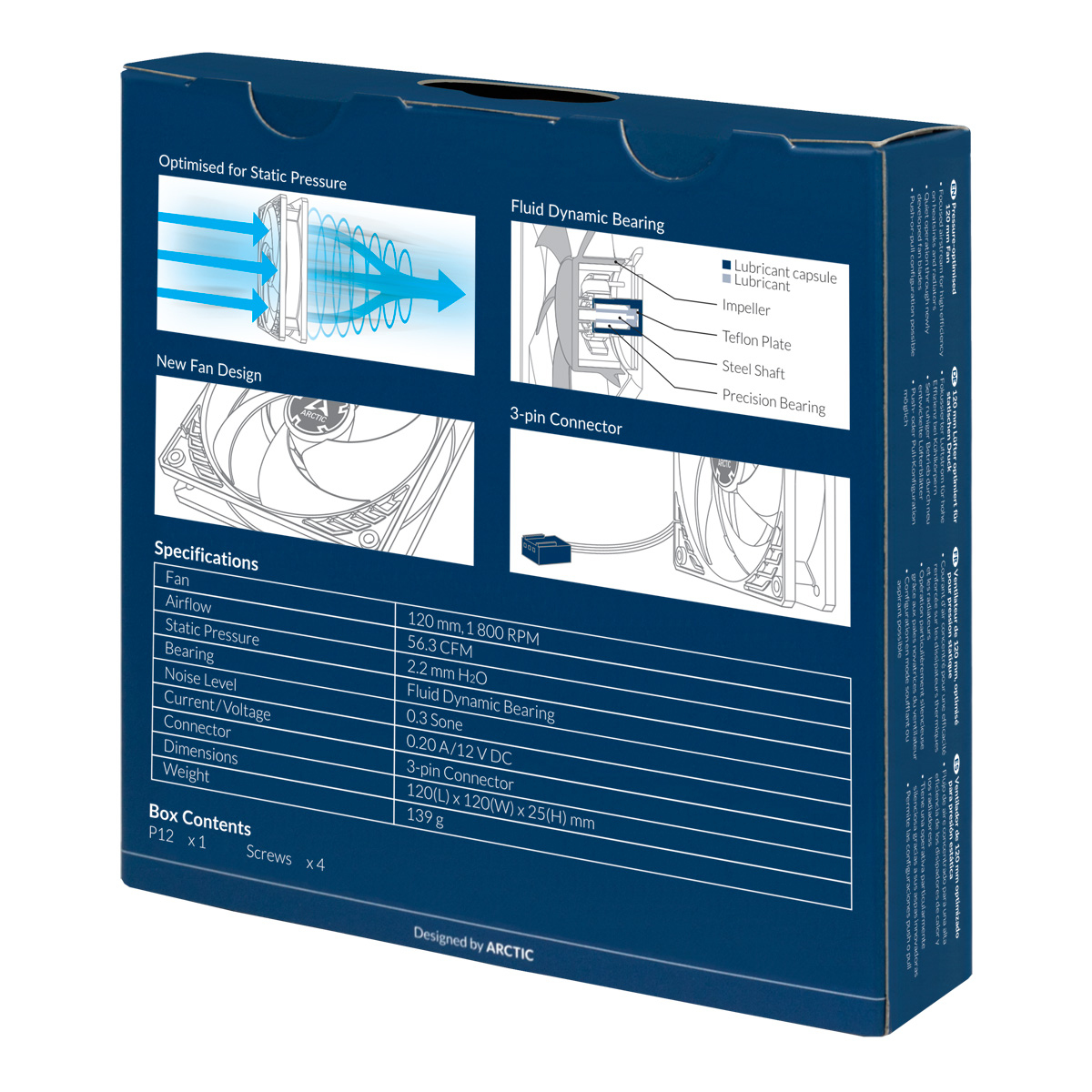 ARCTIC P12 Case per computer Ventilatore 12 cm Nero