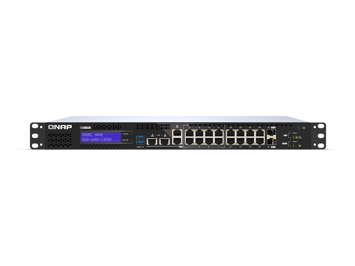 QNAP QGD-1602-C3558-8G Smart Edge Switch mit 2.5 GbE und 10 Fhigkeit