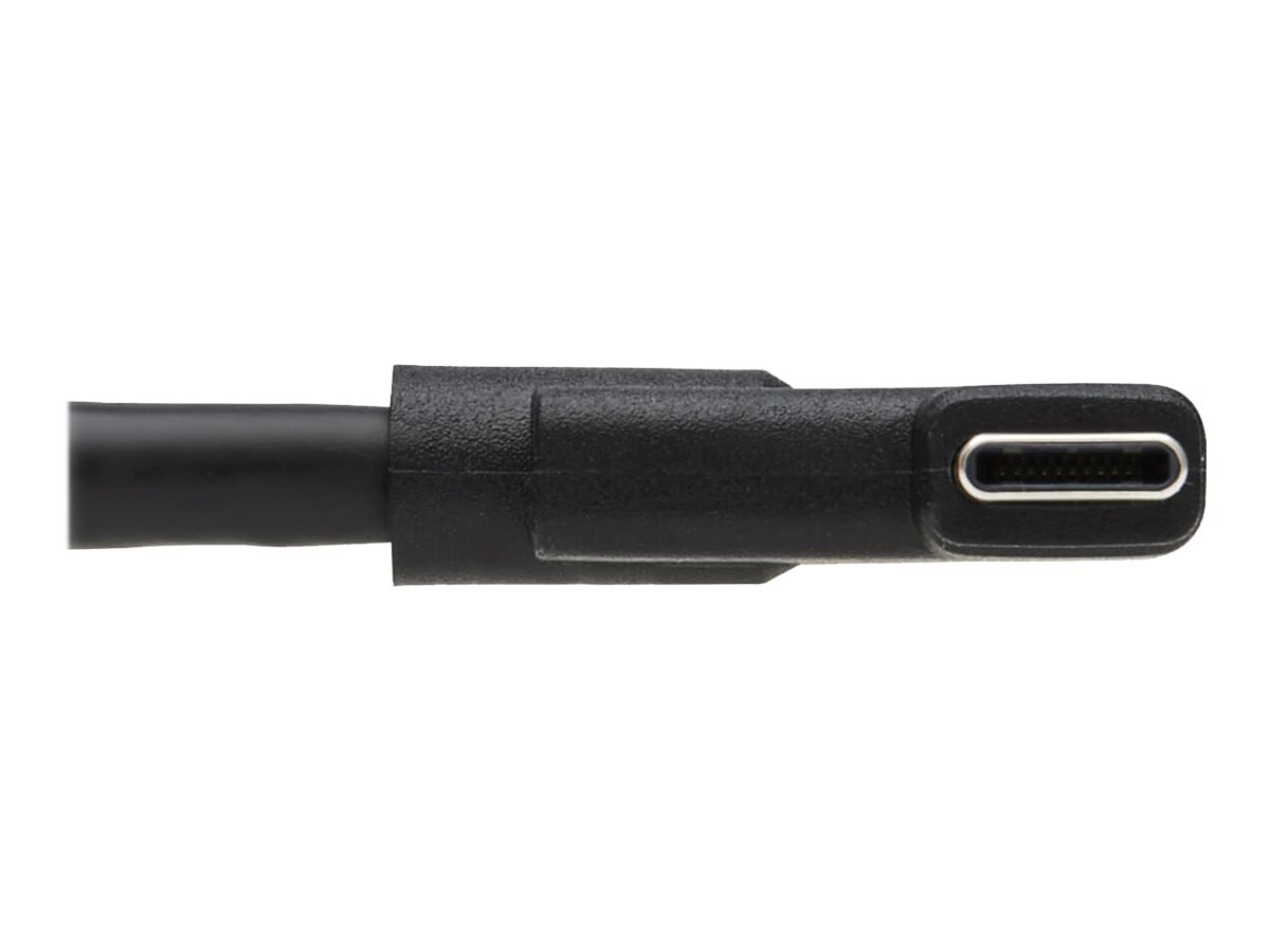 Tripp USB-C Extension Cable (M/F) - USB 3.2 Gen 2, Thunderbolt 3, 60W PD Charging, Right-Angle Plug, Black, 20 in. (0.5 m)