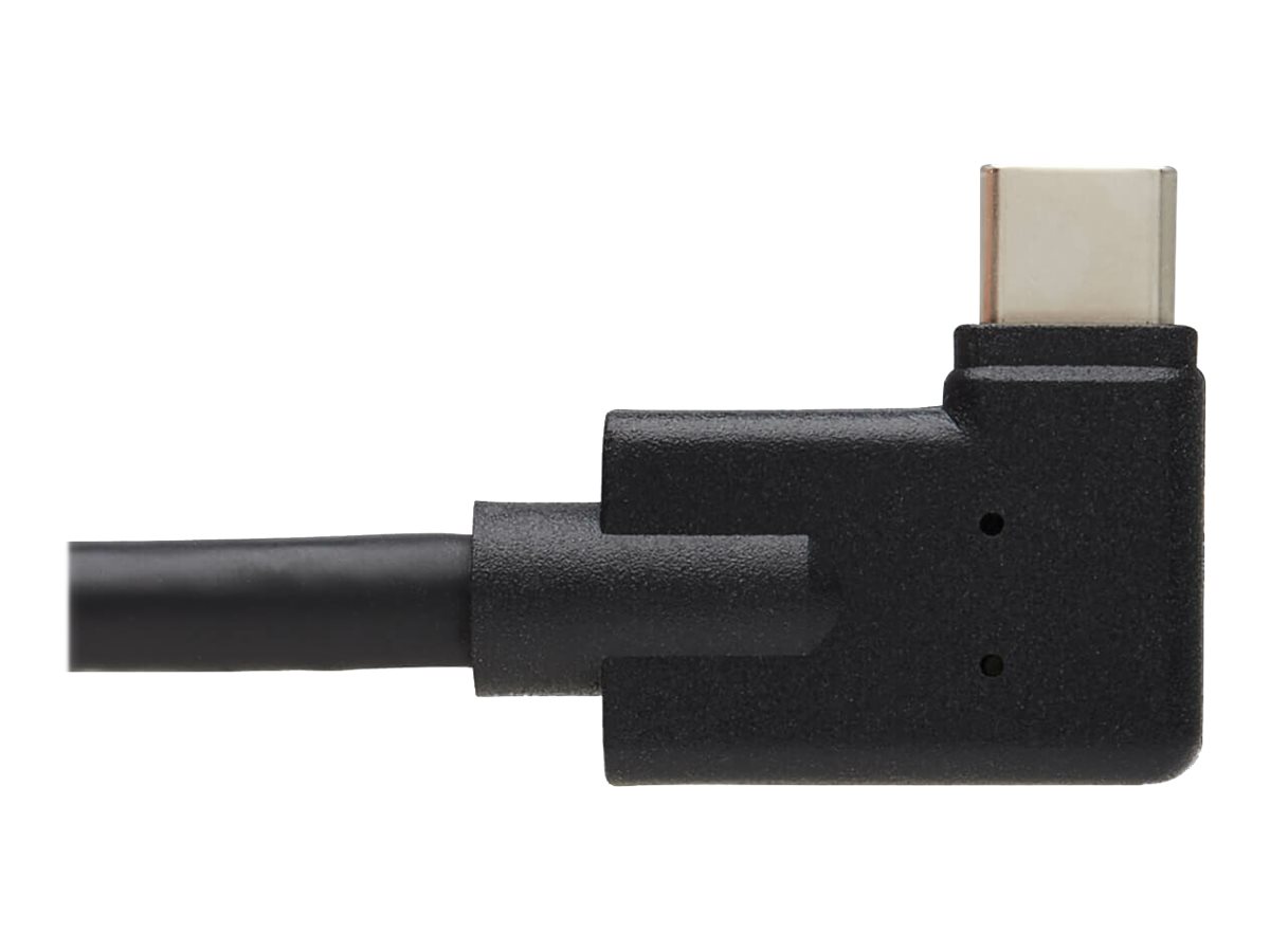 Tripp USB-C Extension Cable (M/F) - USB 3.2 Gen 2, Thunderbolt 3, 60W PD Charging, Right-Angle Plug, Black, 20 in. (0.5 m)