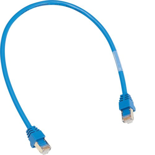Hager Patch-Leitung 4kV mit 2xRJ45 Stecker f�rWAN-Anwendung Farbe blau L�nge 2 m - Kabel - Netzwerk