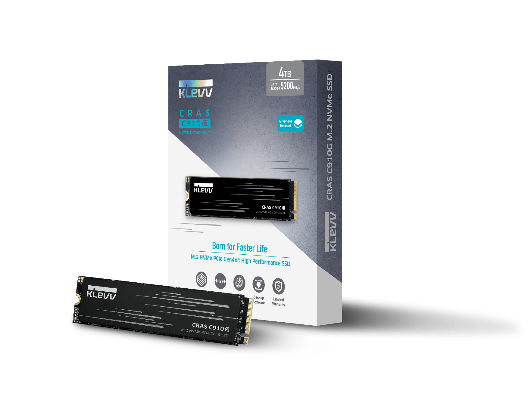 Klevv CRAS C910G 2 To M.2 PCI Express 4.0 NVMe 3D TLC NAND