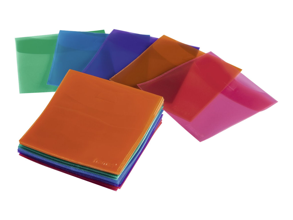 Hama CD-/DVD-H�lle - Blau, Rot, gr�n, orange, violett (Packung mit 50)
