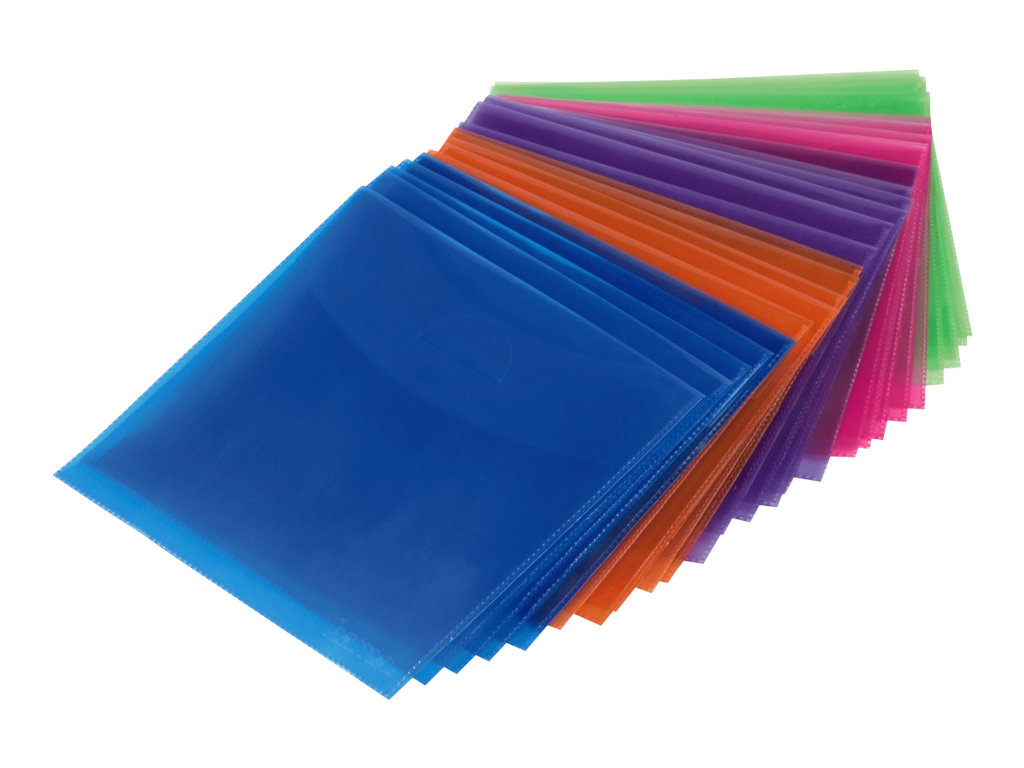 Hama CD-/DVD-H�lle - Blau, Rot, gr�n, orange, violett (Packung mit 50)