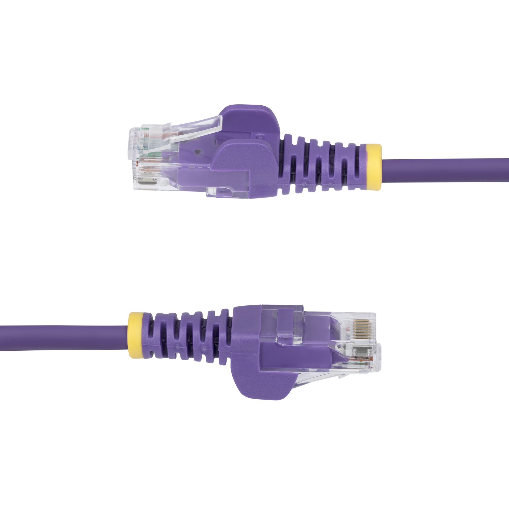 StarTech.com 25cm Purple Slim CAT6 Ethernet Cable, Snagless, 100W PoE, UTP, LSZH, 28AWG Pure Bare Copper Wire, Slim RJ45 Network Patch Cord w/Strain Reliefs, Individually Tested
