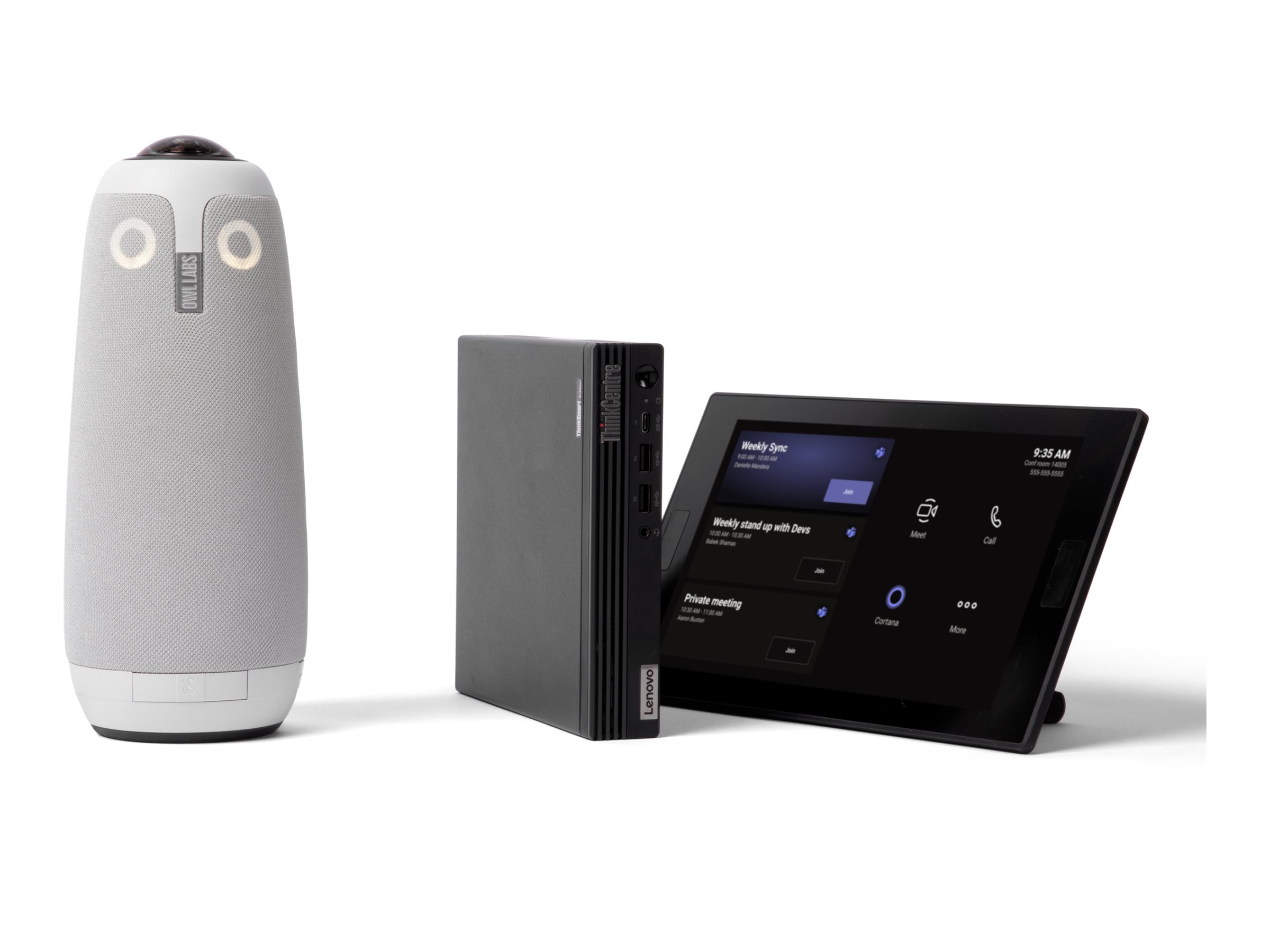 Owl Labs Pack pour petites salles Microsoft Teams : Meeting Owl 3 et ThinkSmart Tiny Kit