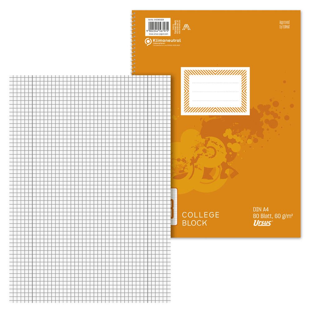 Ursus 10 Ursus Collegeblcke DIN A4 kariert