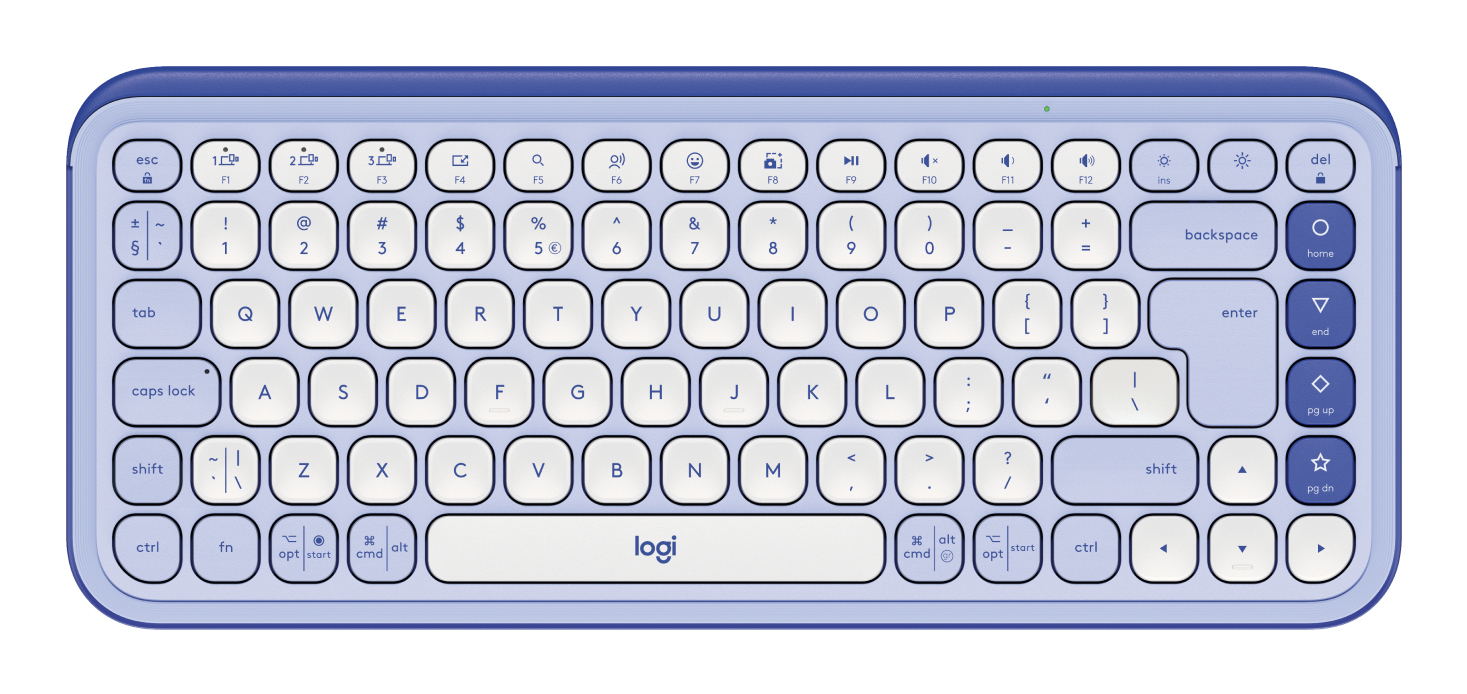 Logitech POP Icon Keys keyboard Universal Bluetooth QWERTY US International Lilac, White