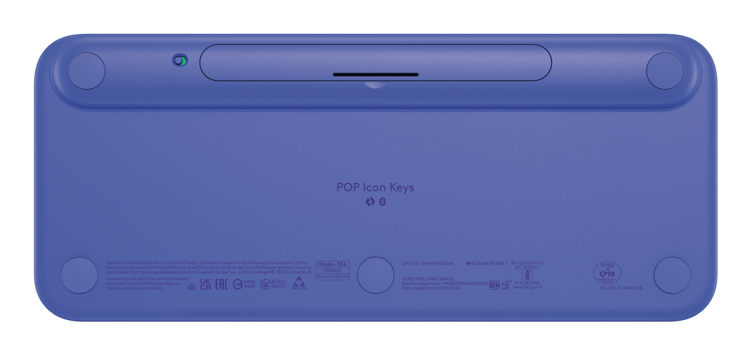 Logitech POP Icon Keys teclado Universal Bluetooth QWERTY Internacional de EE.UU. Lila, Blanco